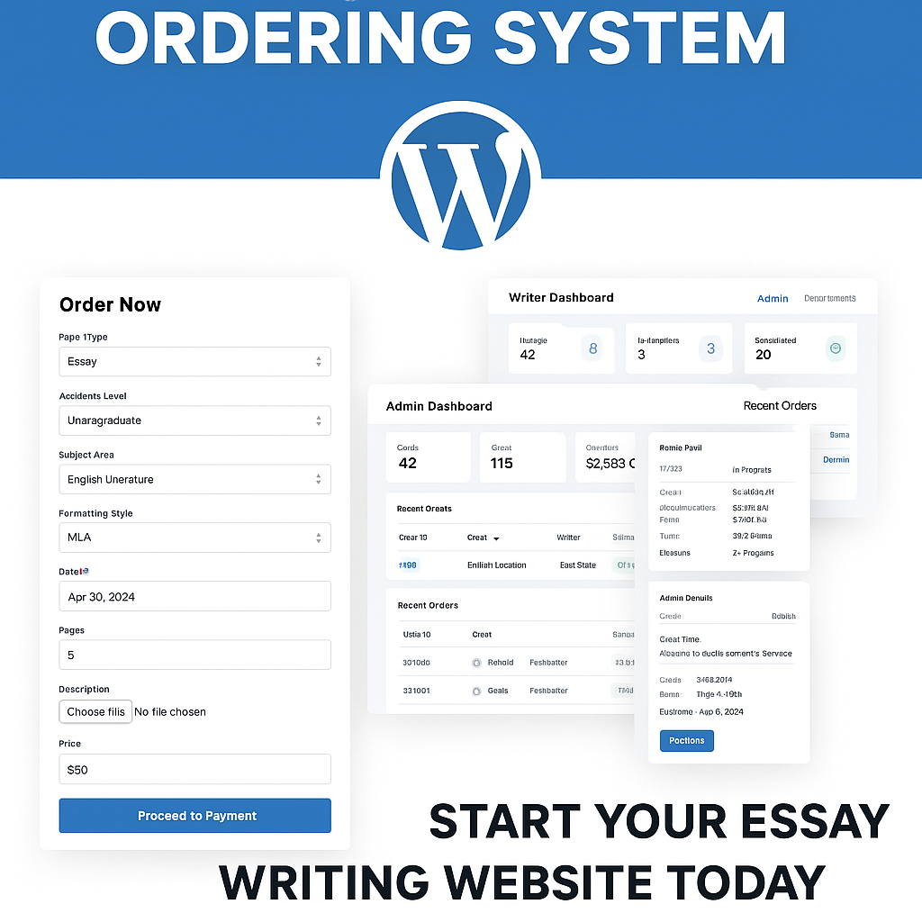 Academic Writing Ordering System WordPress