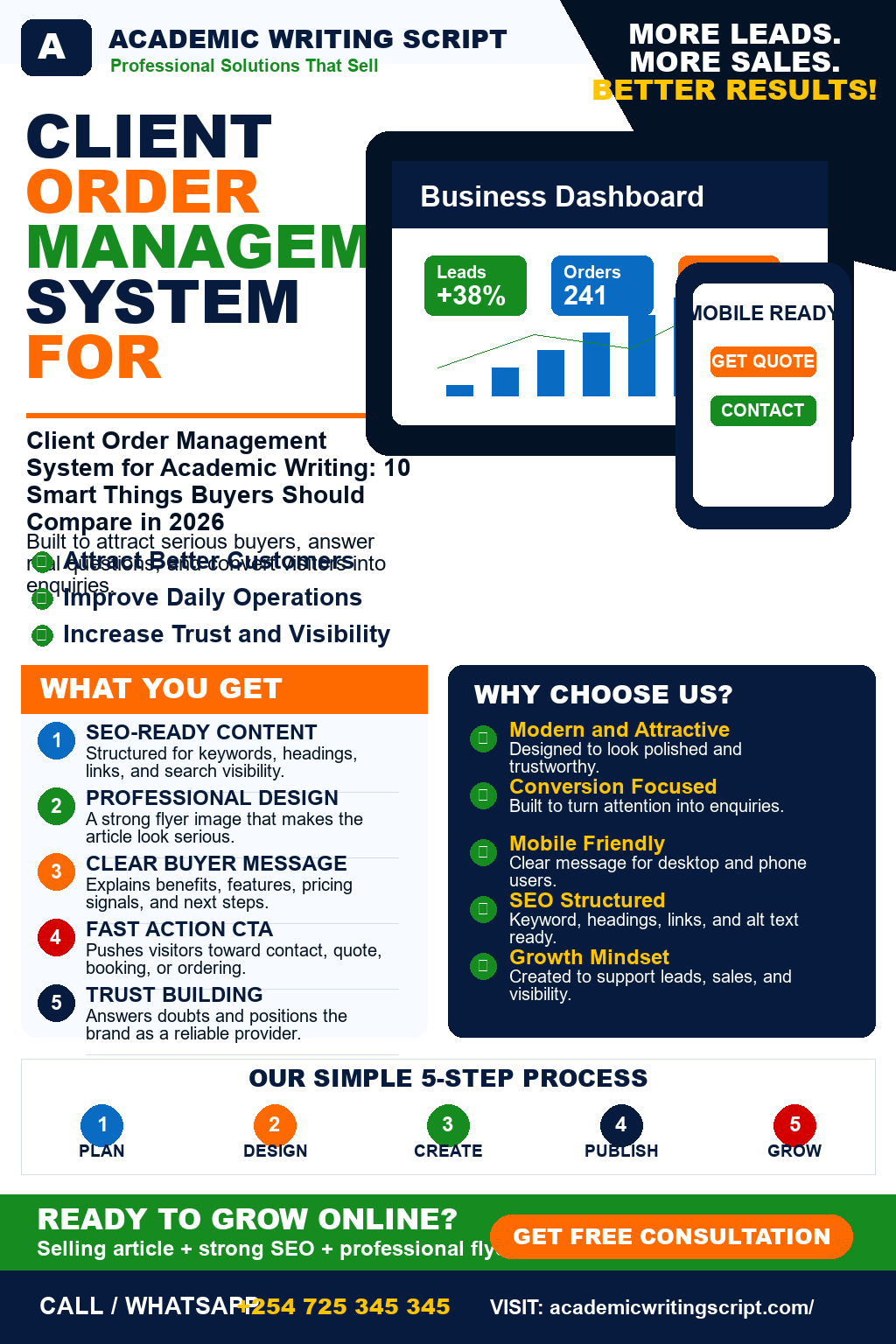 Client Order Management System for Academic Writing