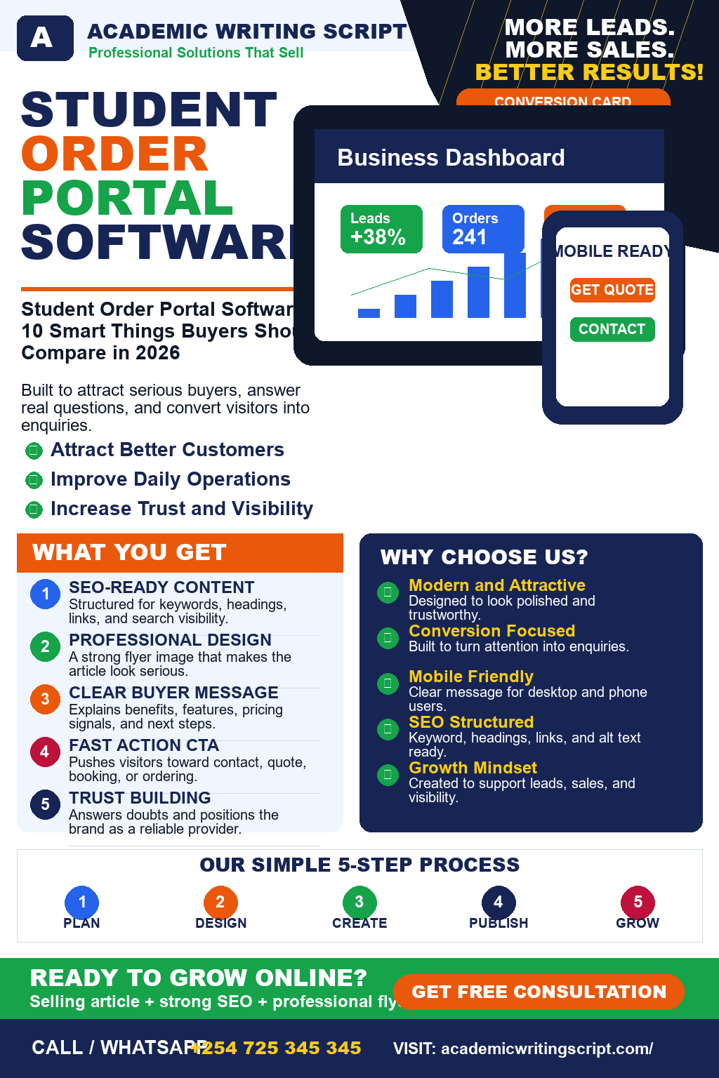 Student Order Portal Software