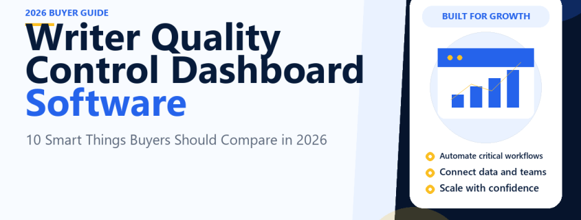 Writer Quality Control Dashboard Software